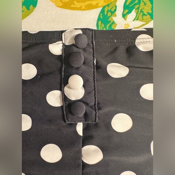 Unique Vintage Plus Size Black & White Dotted High Waist Louise Swim Bottom - Picture 5 of 9